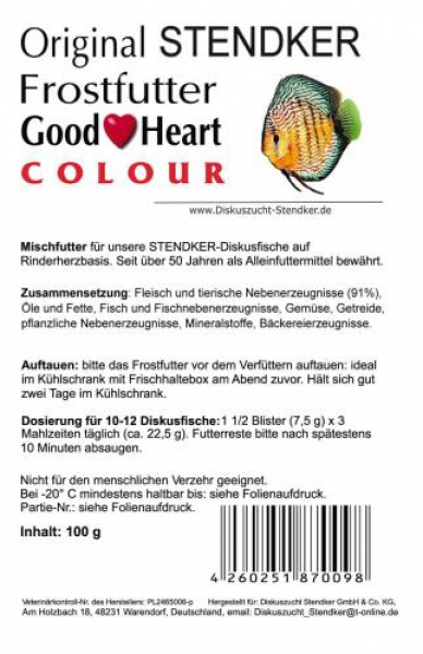 DISKUSZUCHT STENDKER PASTONE CONGELATO COLOUR 100g