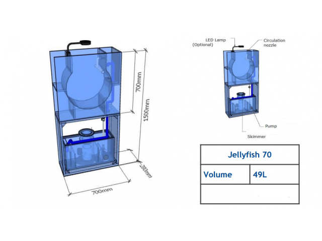 ACQUARIO PER MEDUSE JELLYFISH 70