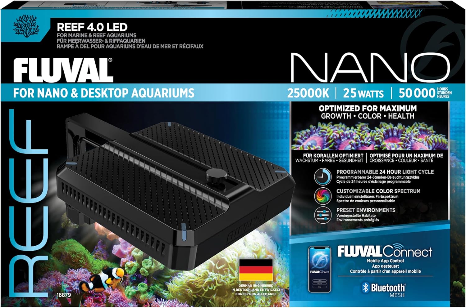 ASKOLL FLUVAL MARINE NANO LED 25w Plafoniera bluetooth per nano reef