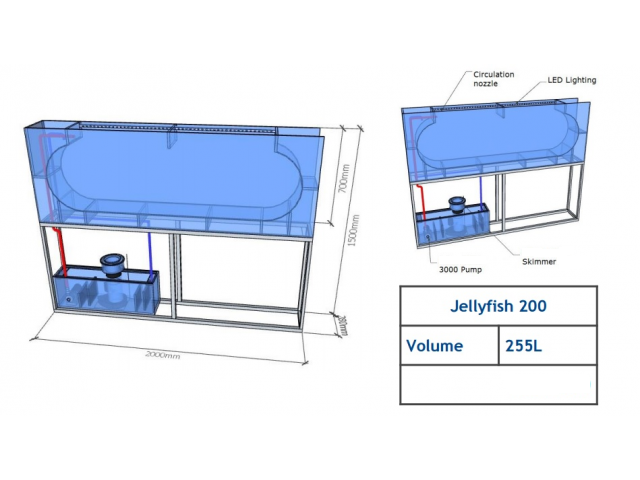 ACQUARIO PER MEDUSE JELLYFISH 200