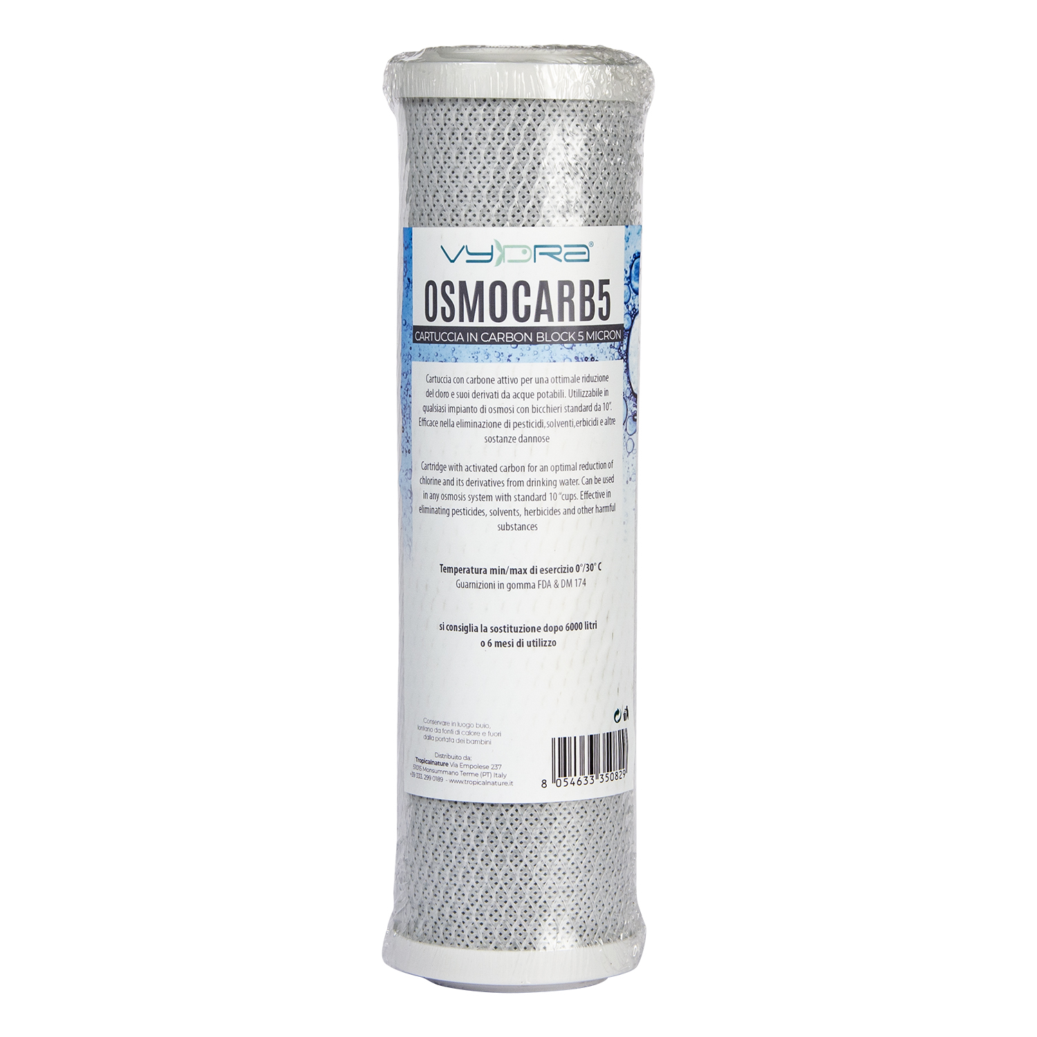 OSMOCARB5  CARTUCCIA IN CARBON BLOCK 5 MICRON