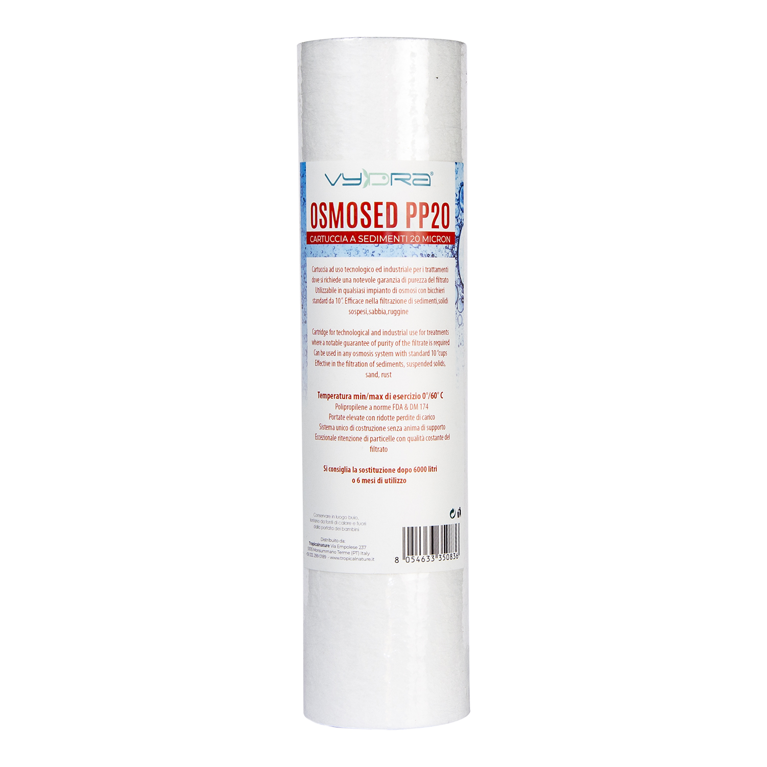 OSMOSED PP20  CARTUCCIA A SEDIMENTI 20 MICRON