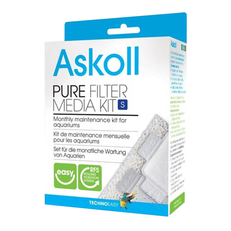ASKOLL PURE FILTER MEDIA KIT S - ricambio materiali filtranti per acquari Askoll Pure